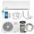 Klimaire 12,000 BTU 20.8 SEER2 Ductless Mini-Split Inverter Air Conditioner Heat Pump System with 15-ft Installation Kit Wall Bracket 115V